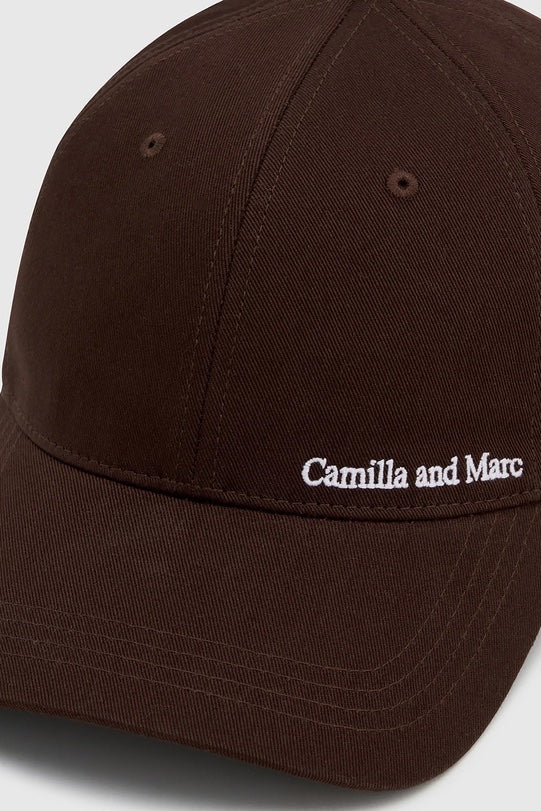 Thome embroidered cap, chocolate