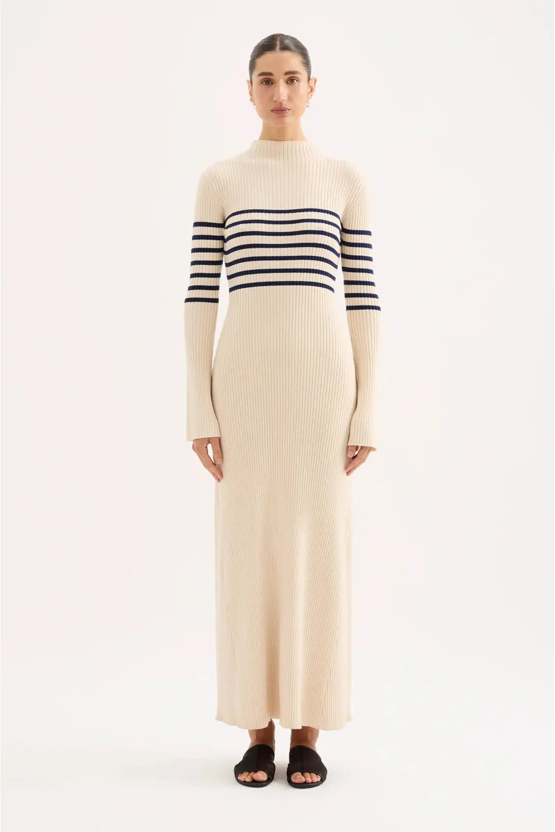 Misha knit maxi dress, cloud stripe
