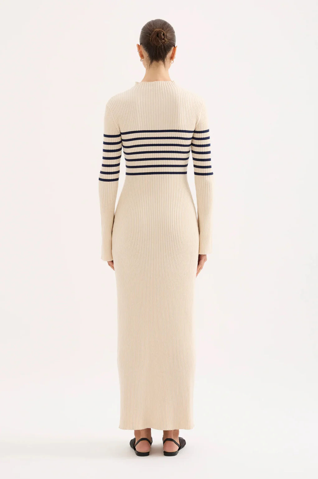 Misha knit maxi dress, cloud stripe