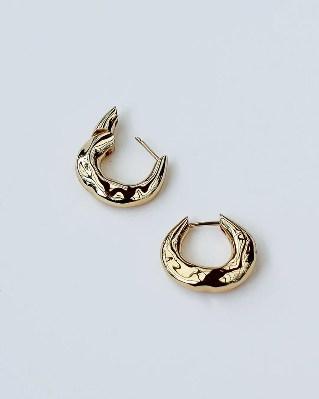 Wonky Hoop Earrings, gold