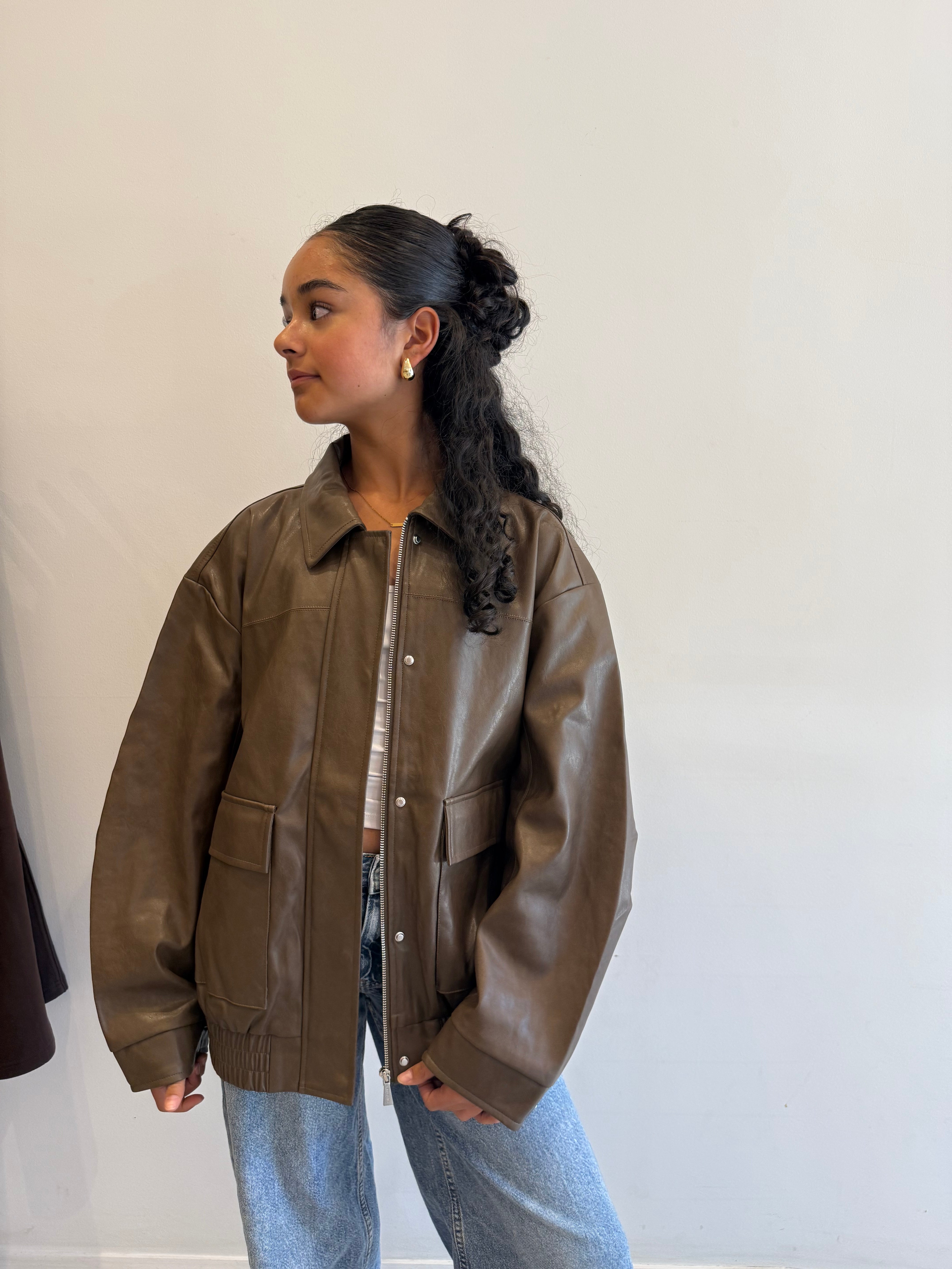 Lyla vegan jacket, umber