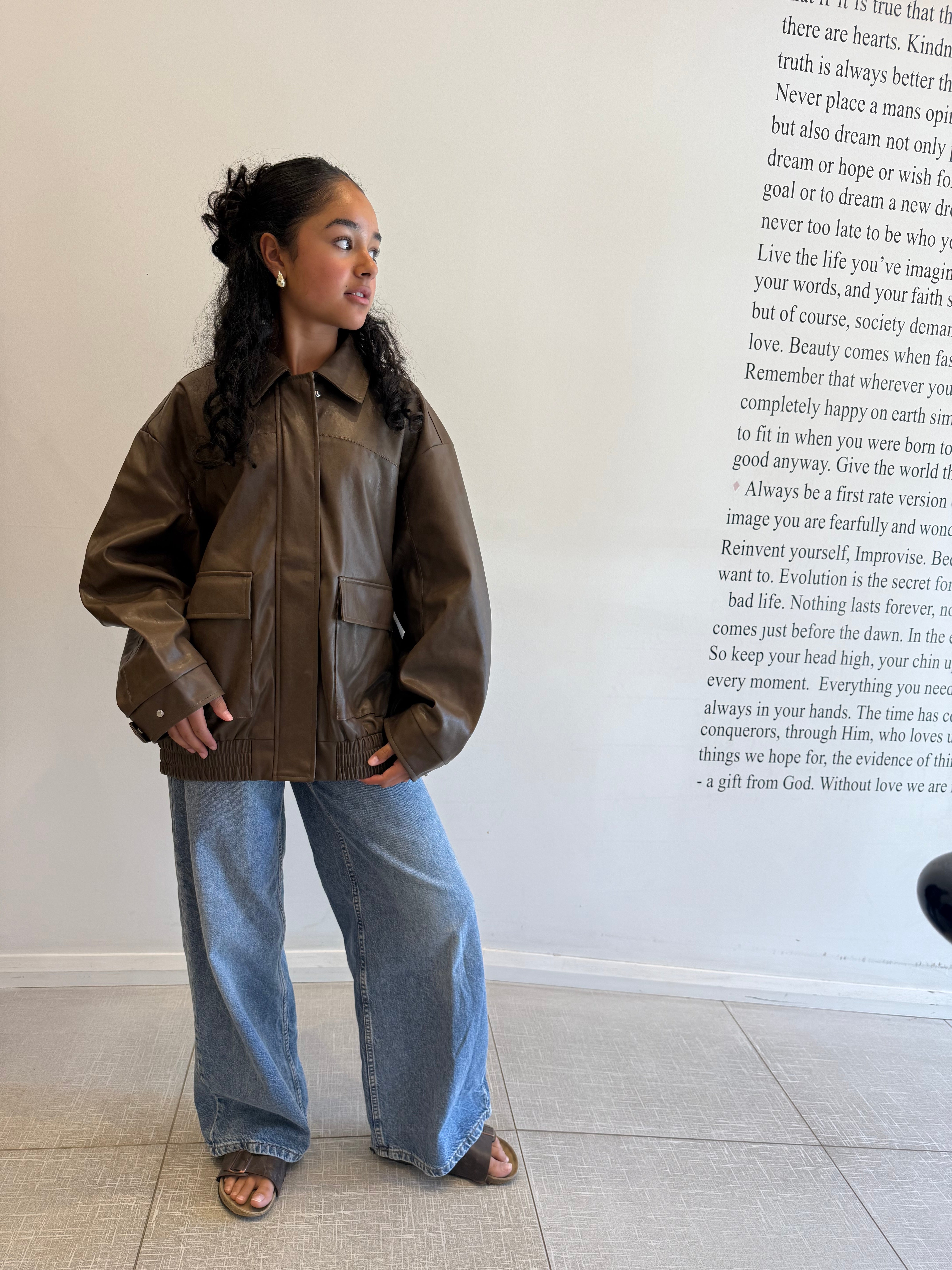 Lyla vegan jacket, umber