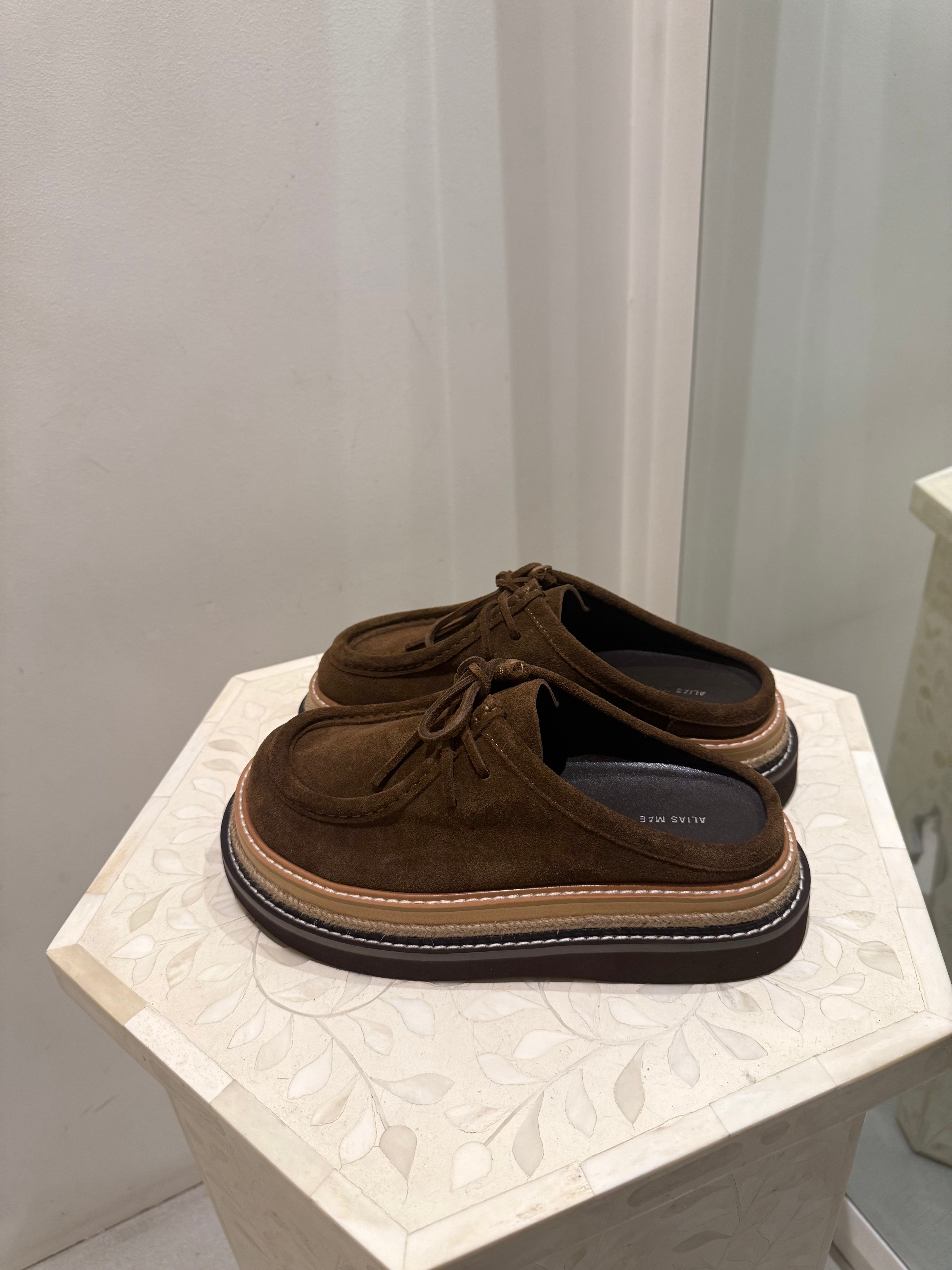 Veronique, chocolate suede