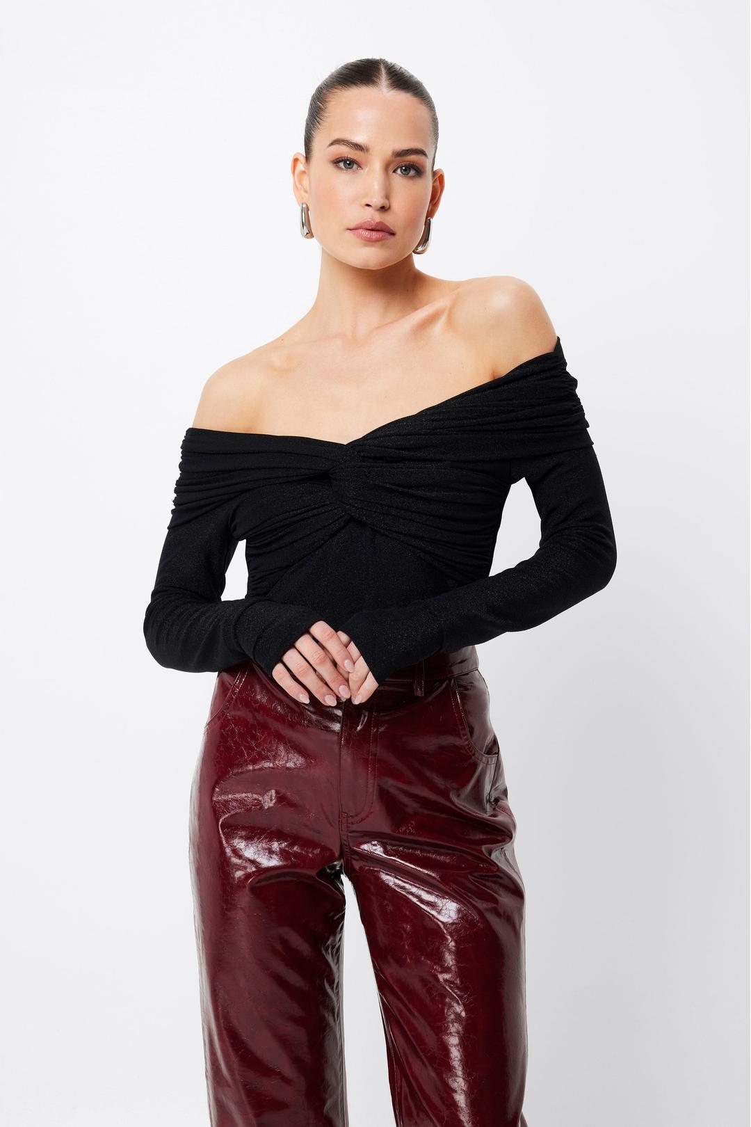 Intermission off shoulder top, black