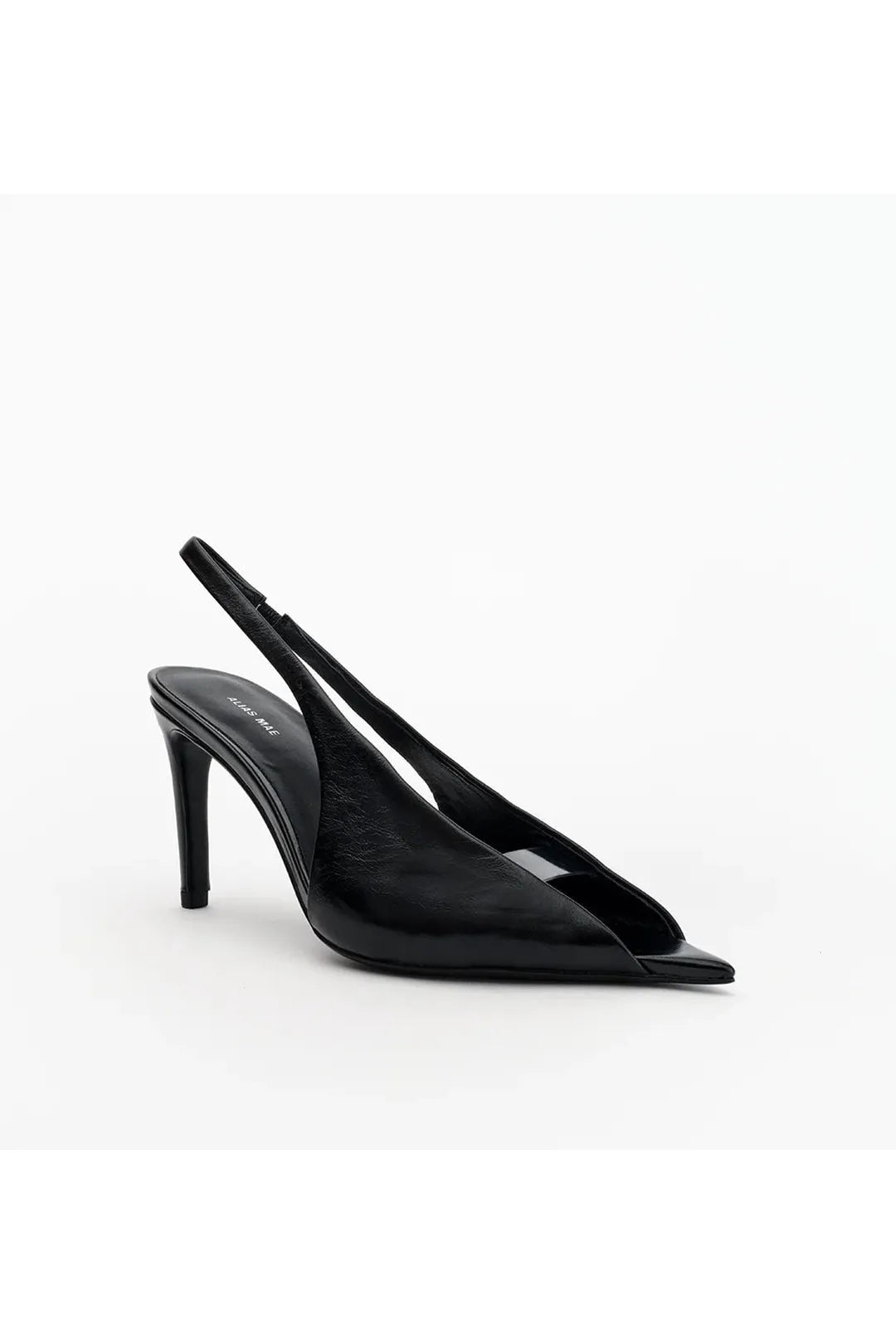 Isobel, black oily crinkle leather