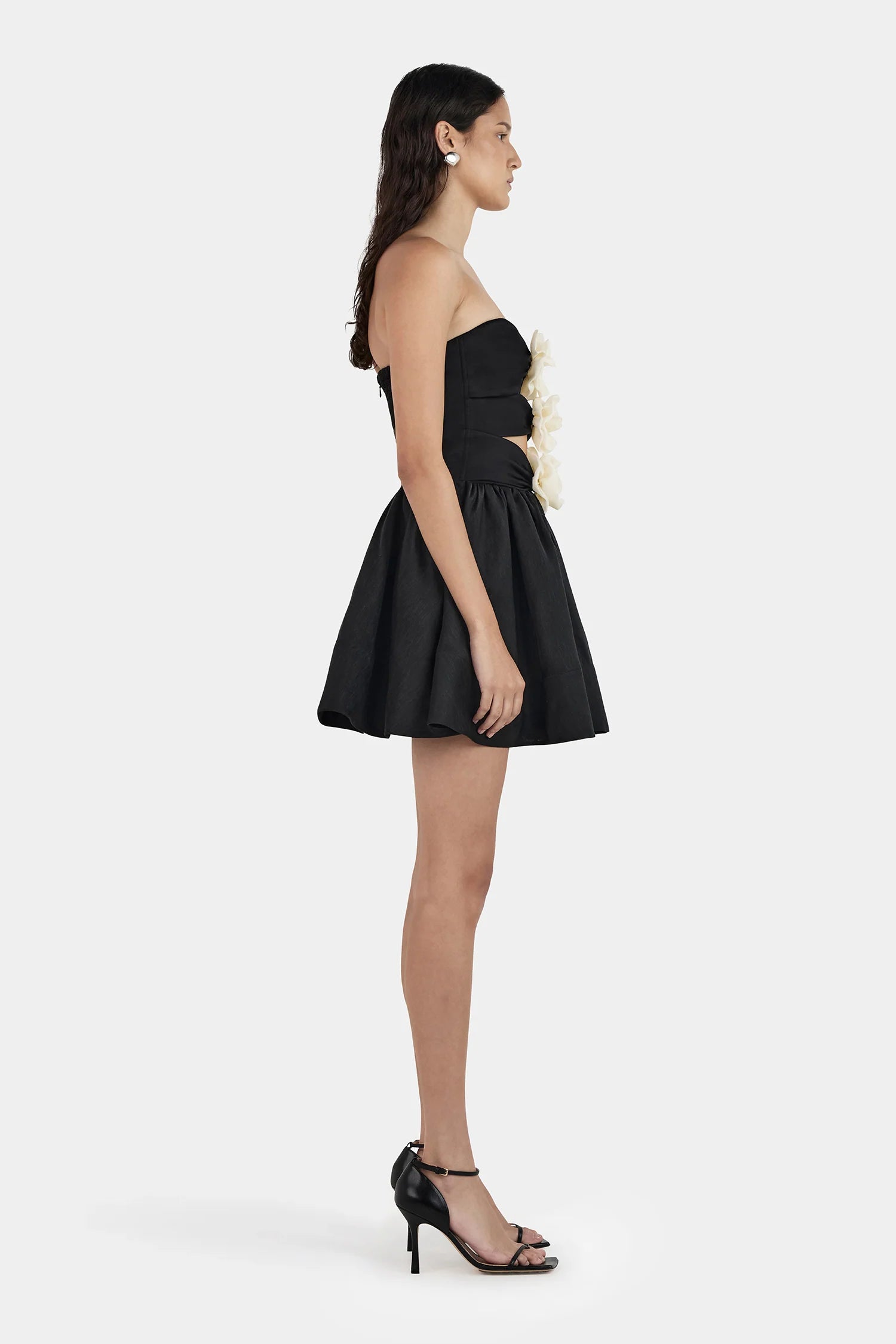 Jacquie mini dress, black/cream