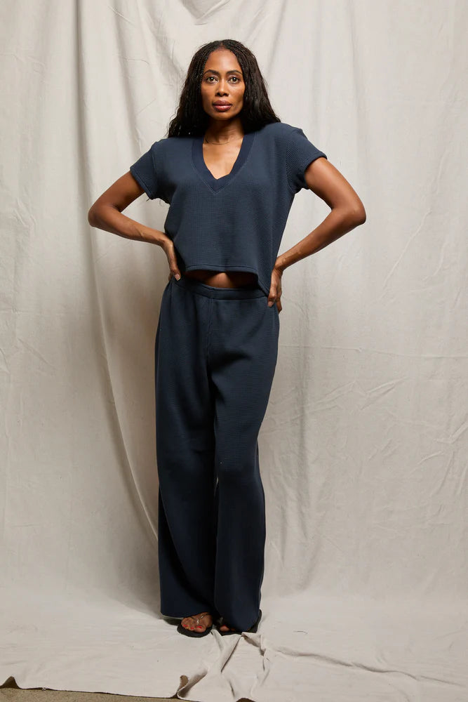 Shane waffle pants, navy