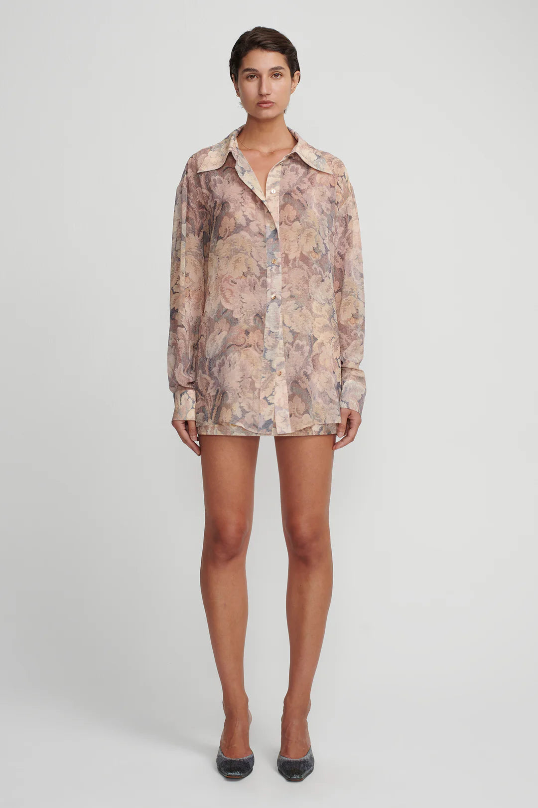 Jude shirt, antique floral