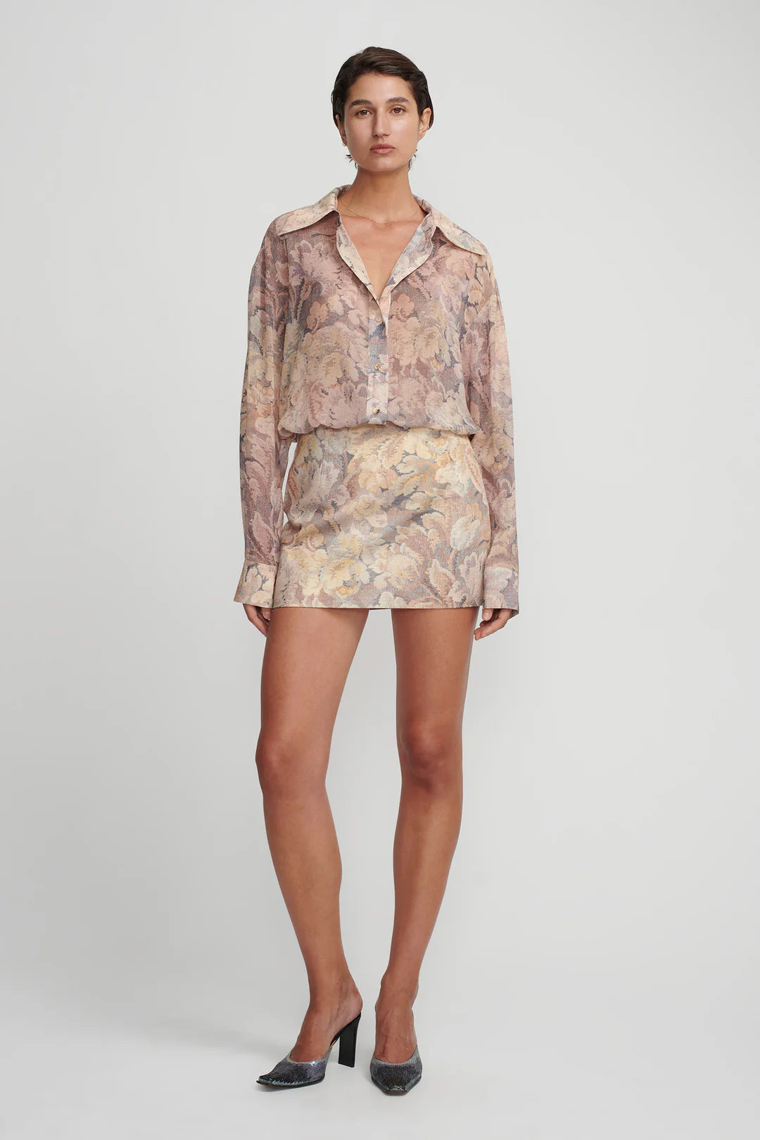 Jude shirt, antique floral