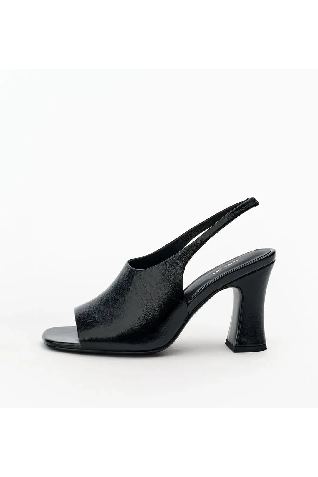 Jackie, black oily crinkle leather