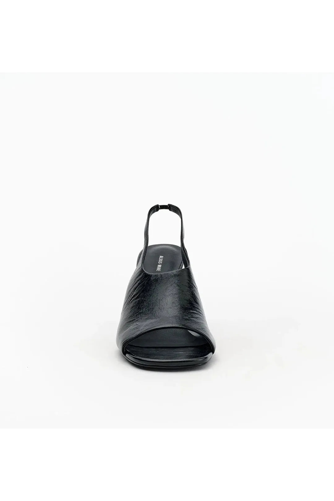 Jackie, black oily crinkle leather