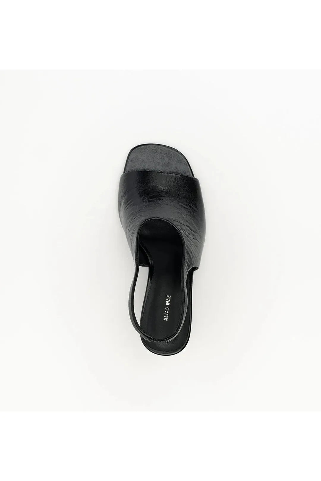 Jackie, black oily crinkle leather