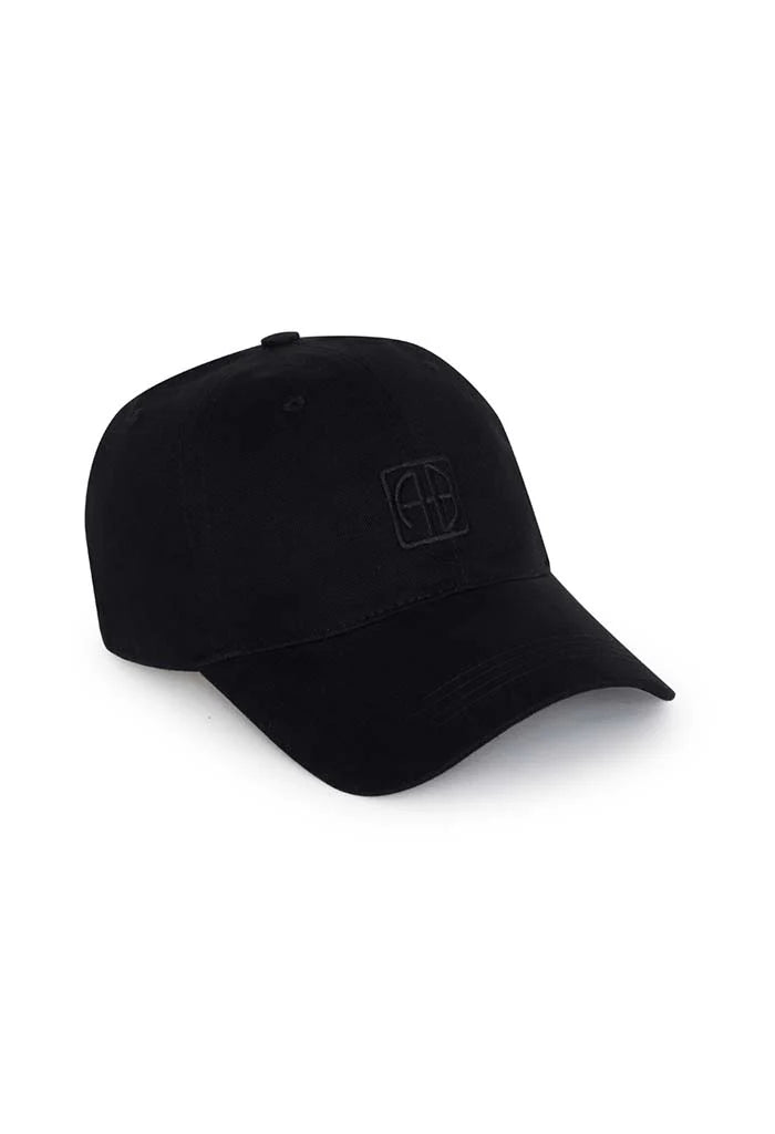 Jeremy Baseball Cap Framed Monogram, Black