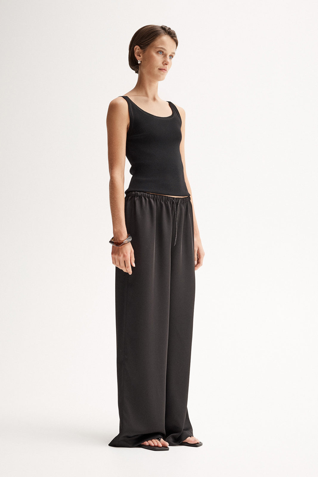 Coralie knit top, black