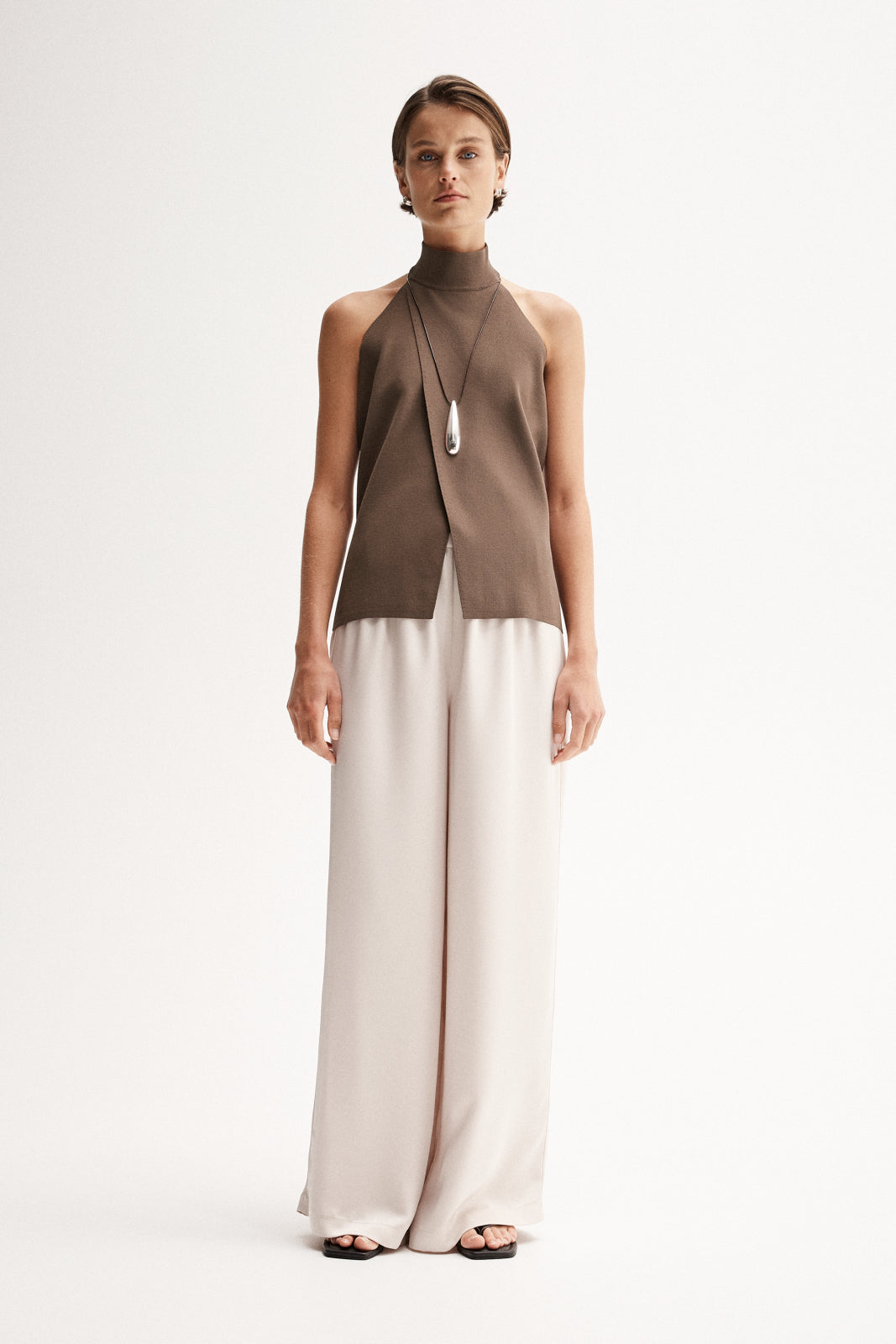 Gisele knit top, chocolate
