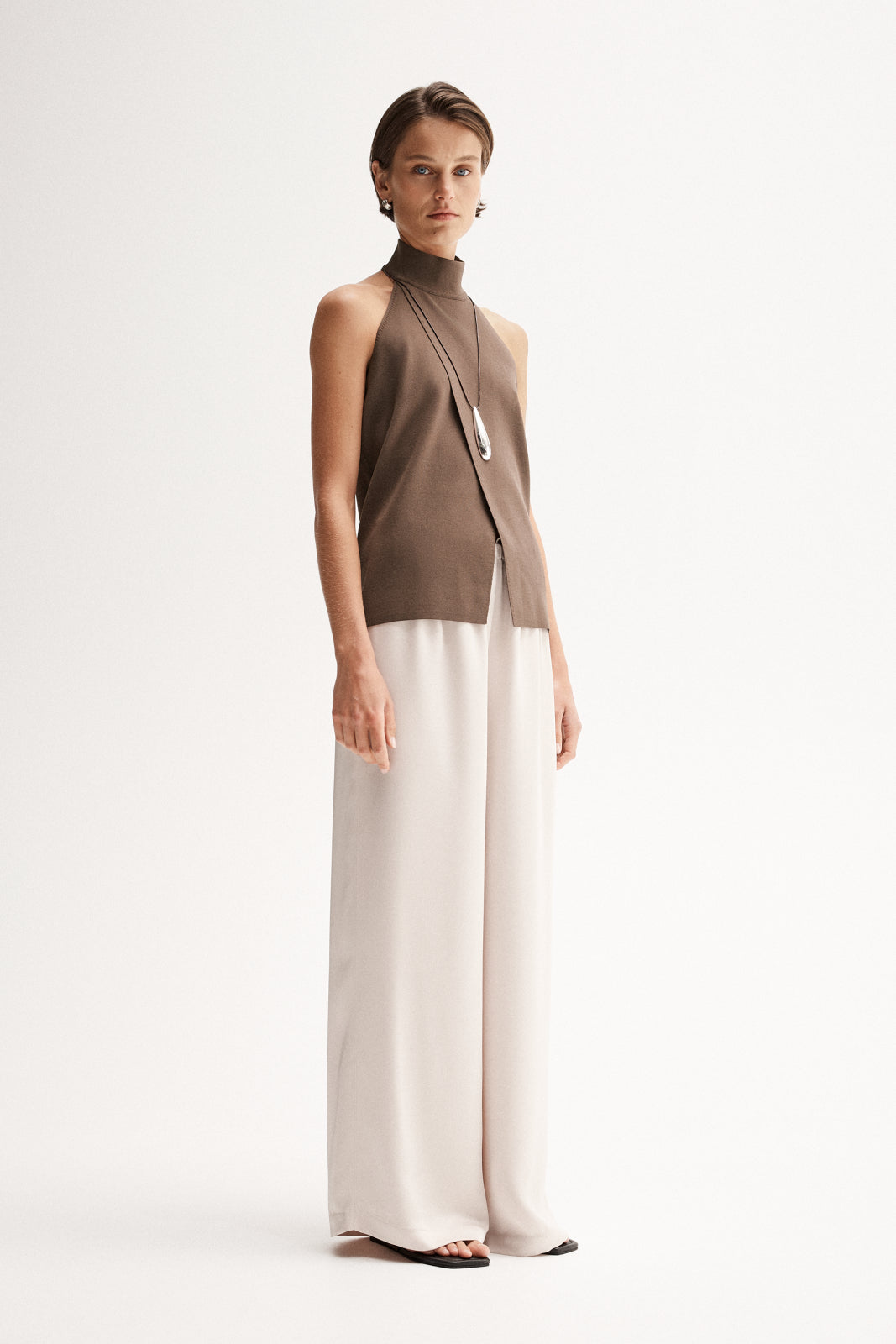Gisele knit top, chocolate