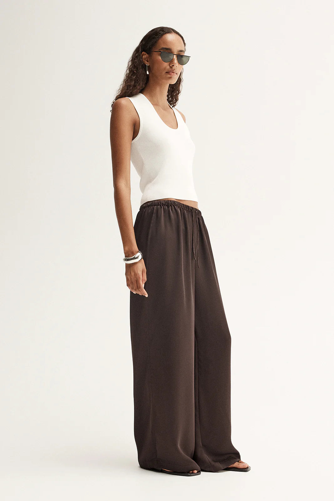 Hayes knit tank, white