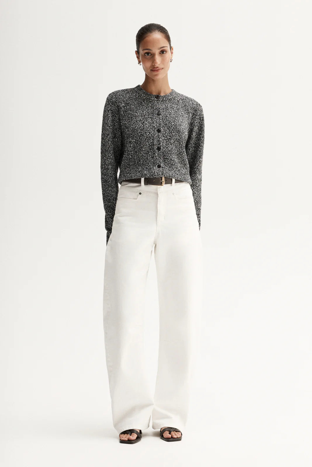 Marnie knit cardigan, black mix