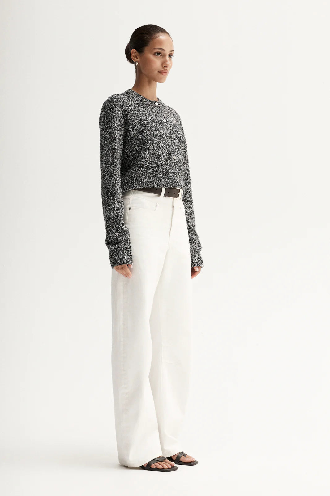 Marnie knit cardigan, black mix