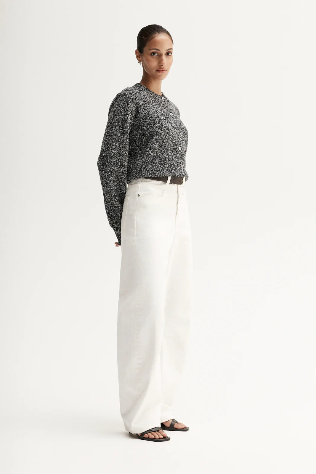 Marnie knit cardigan, black mix