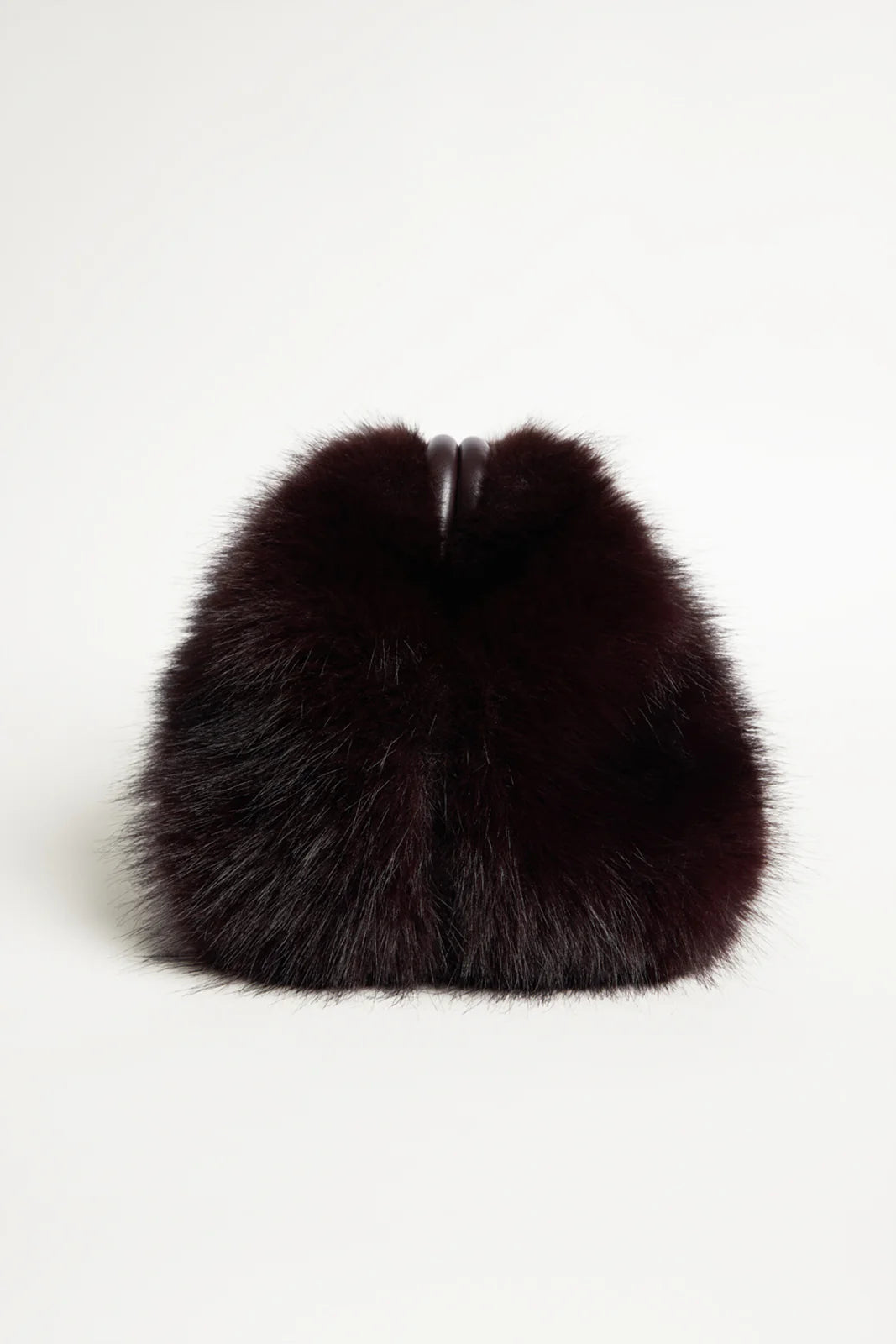 Faux fur clutch, shiraz