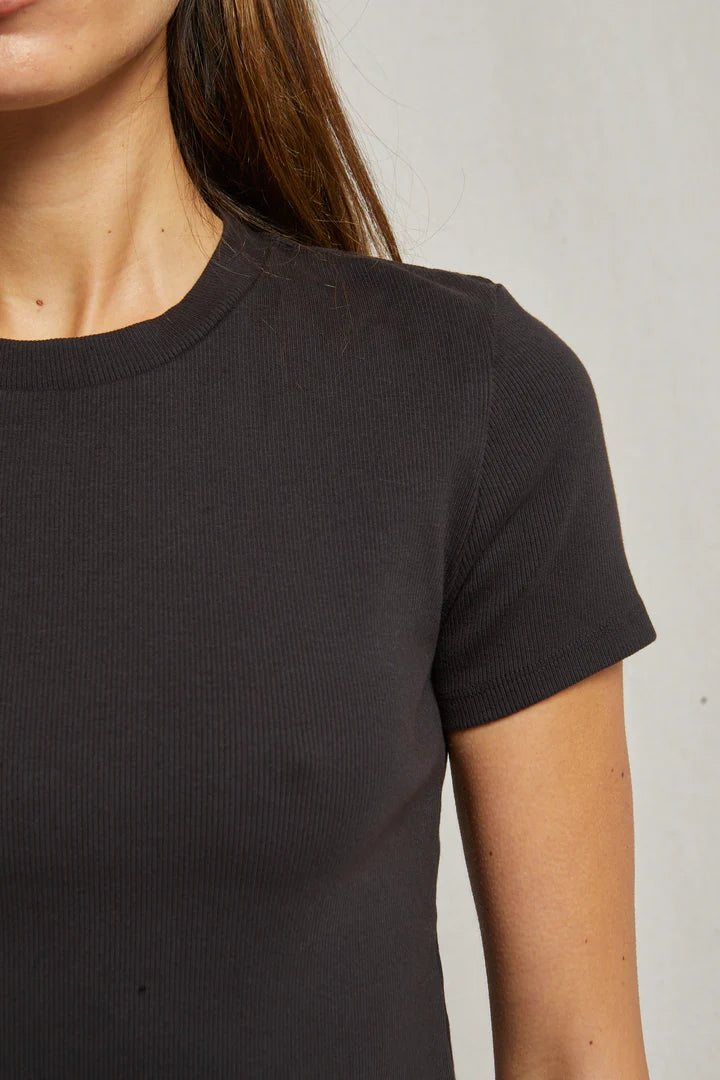 Katz ribbed t shirt, true black