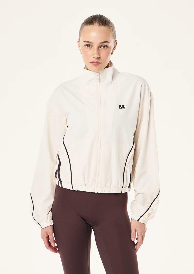 Linear jacket, whisper white