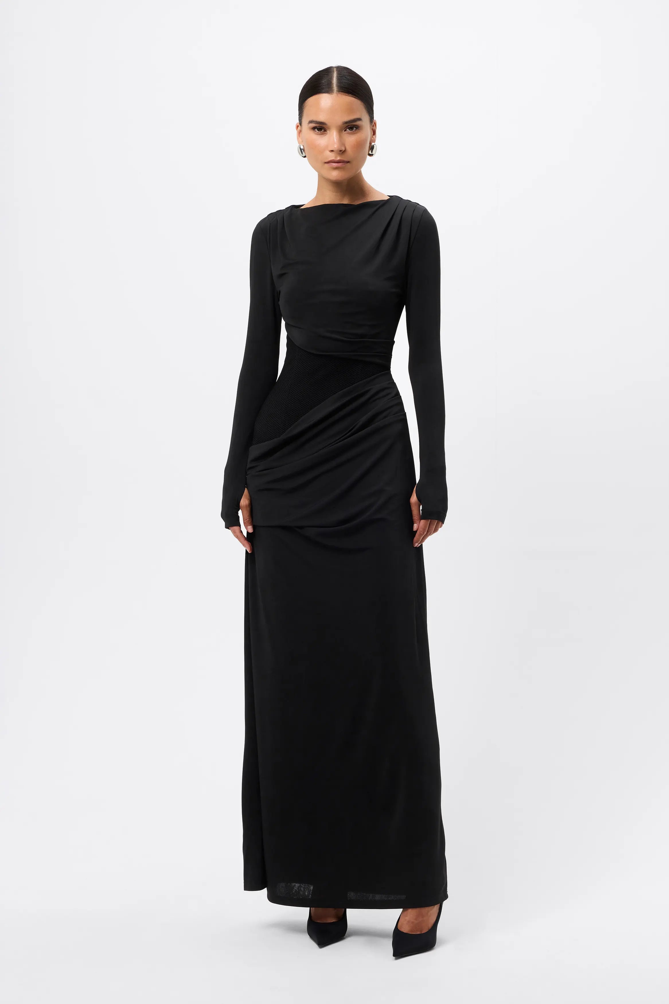 Lure maxi dress, black