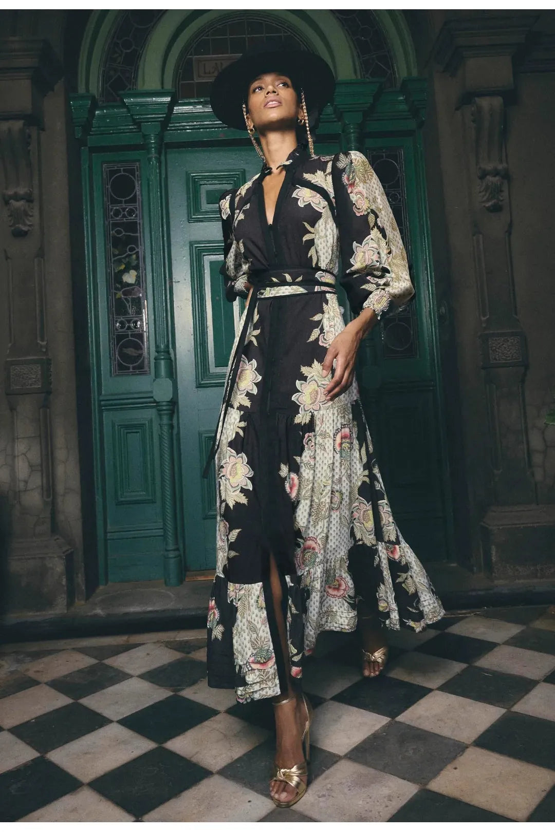 Espada Maxi Dress, Mariposa Nero