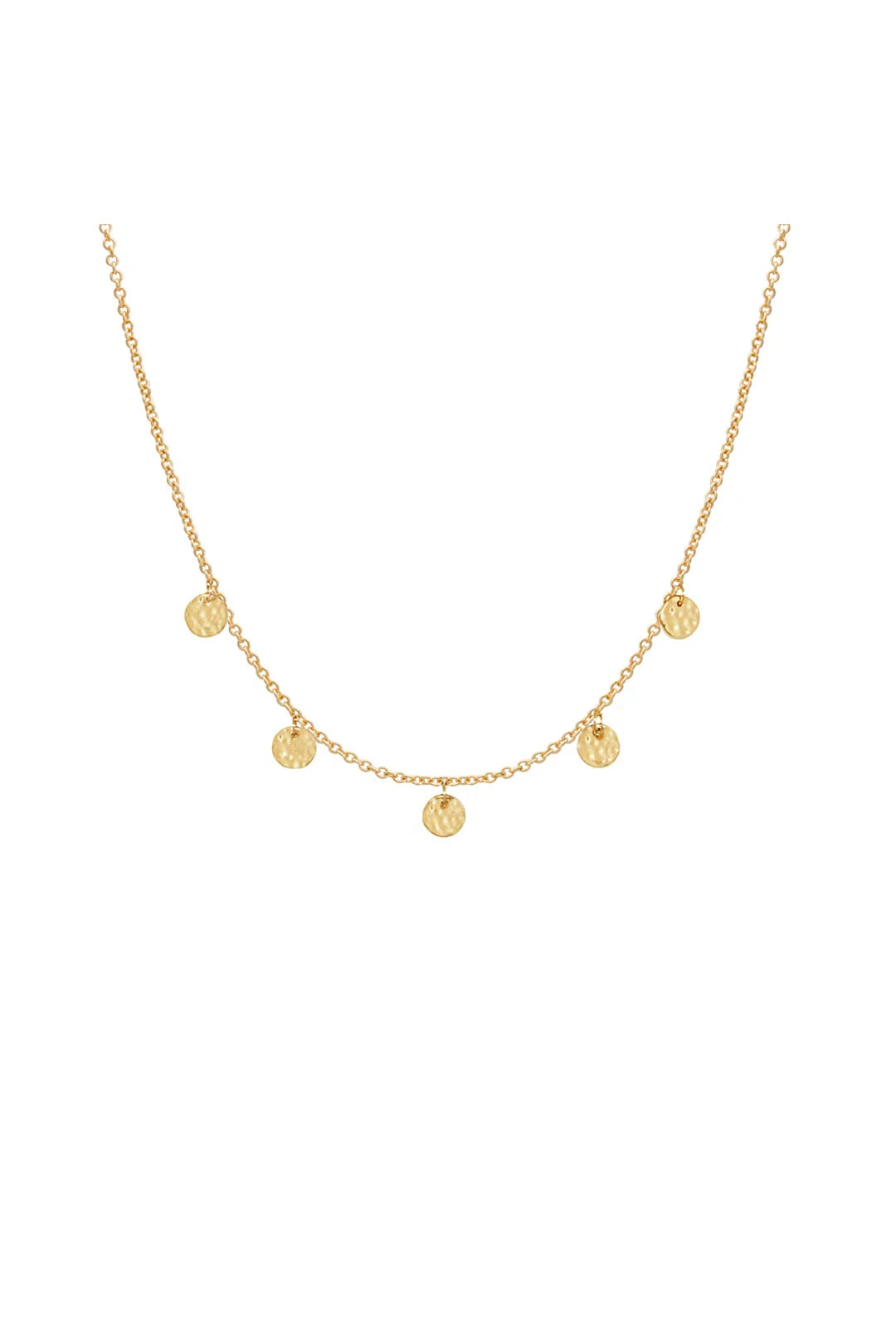 Grace disc choker, gold