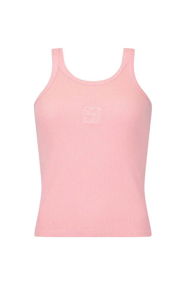 Monogram tank pink