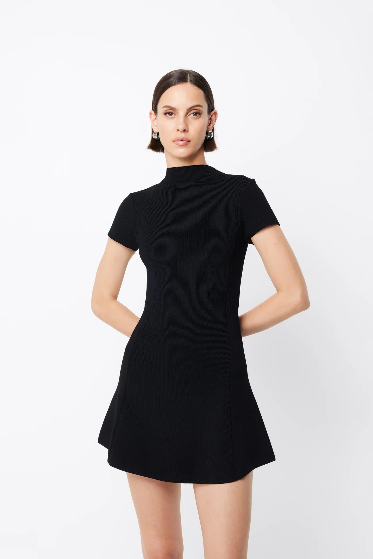 manhattan mini dress, black