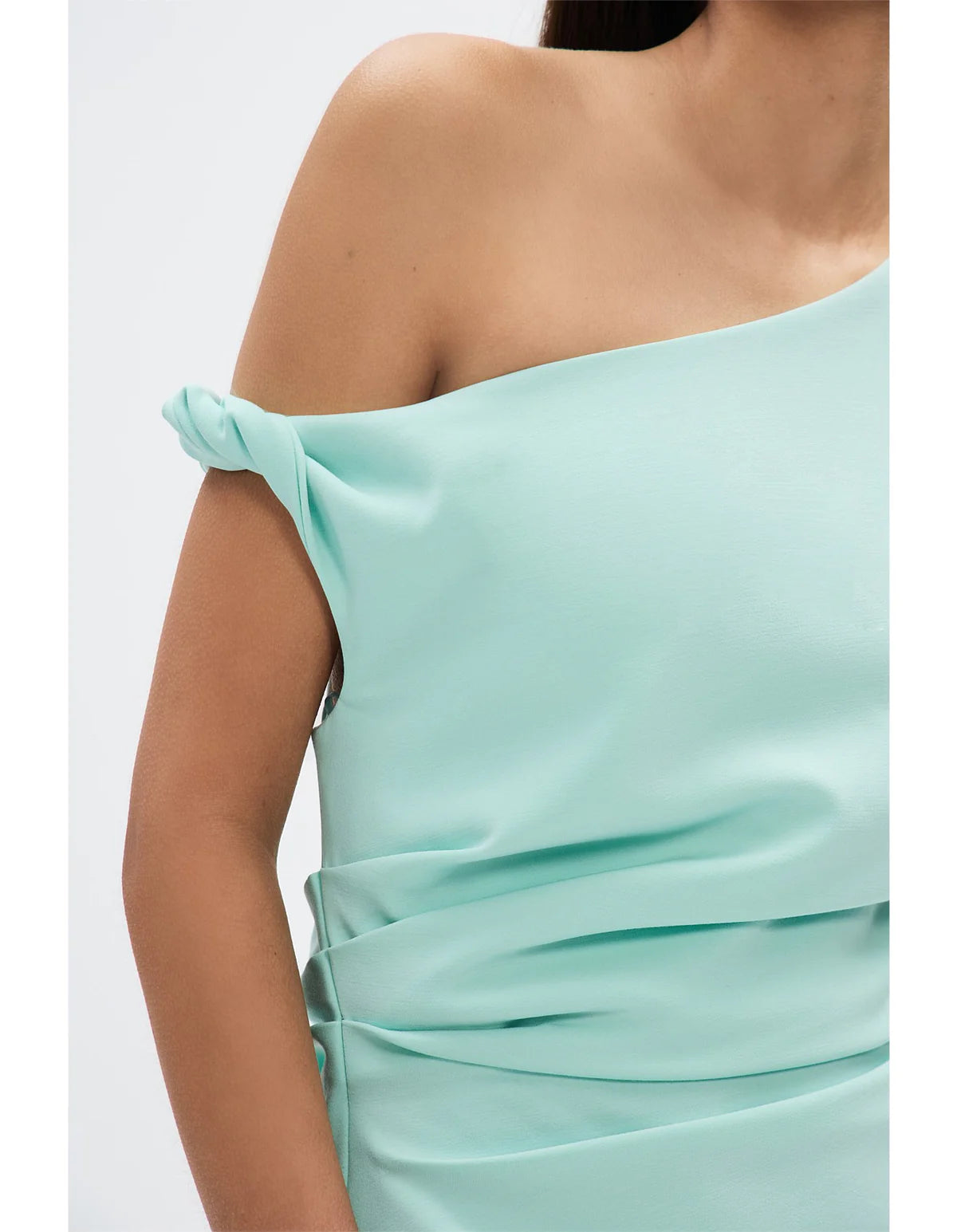 The gaia twill midi dress, pale aqua