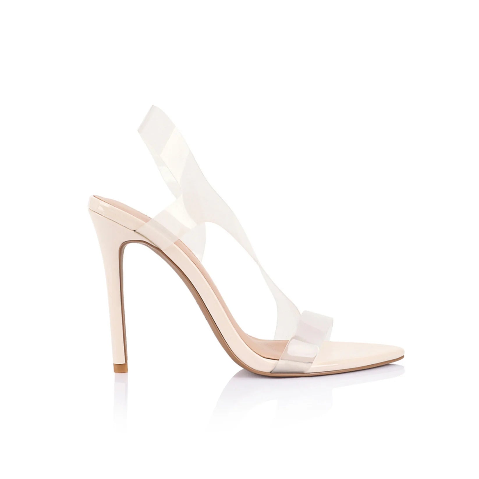 Missy Sandal Ivory Vinylite & Patent Leather