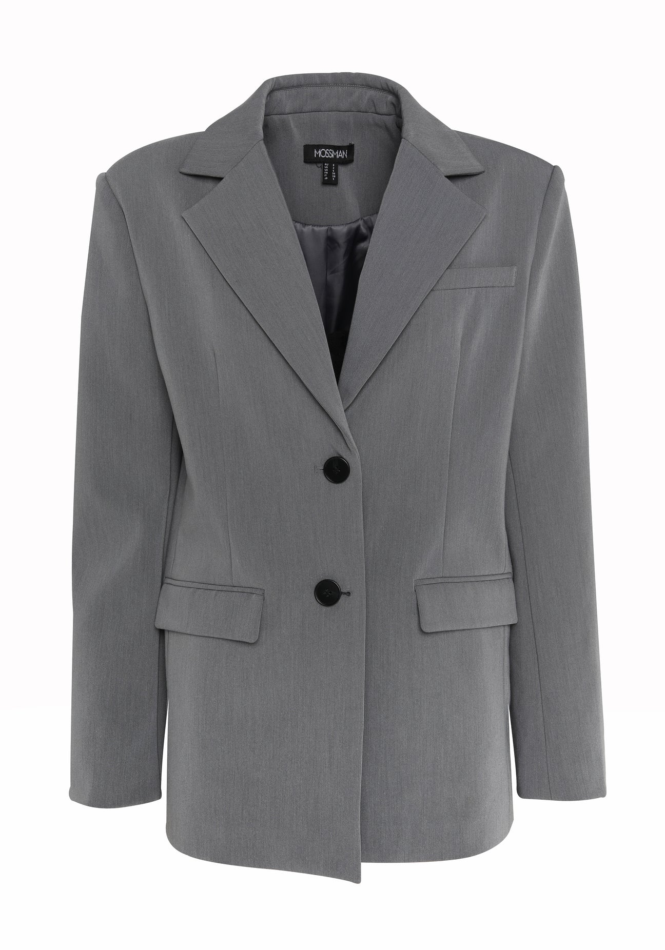 boston single breasted blazer, grey