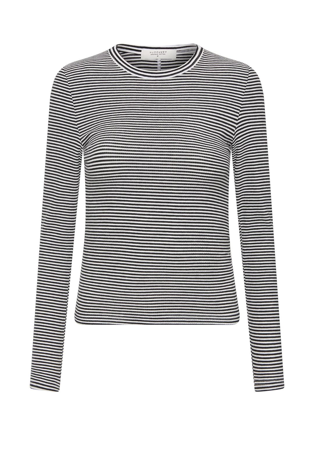 organic rib ls tee, stripe