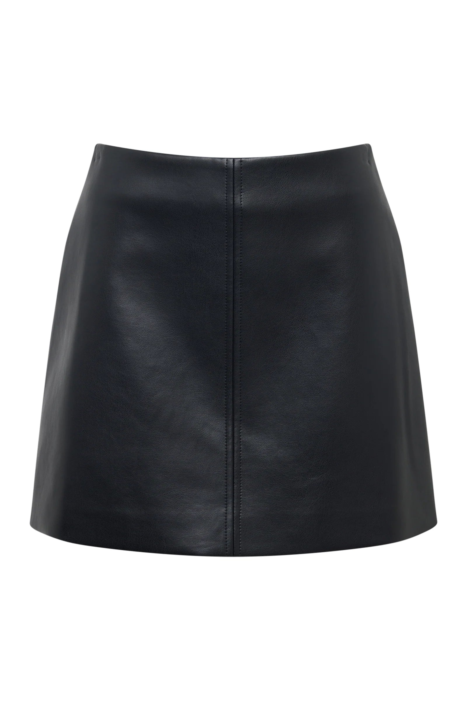 Beaumont vegan leather skirt, black