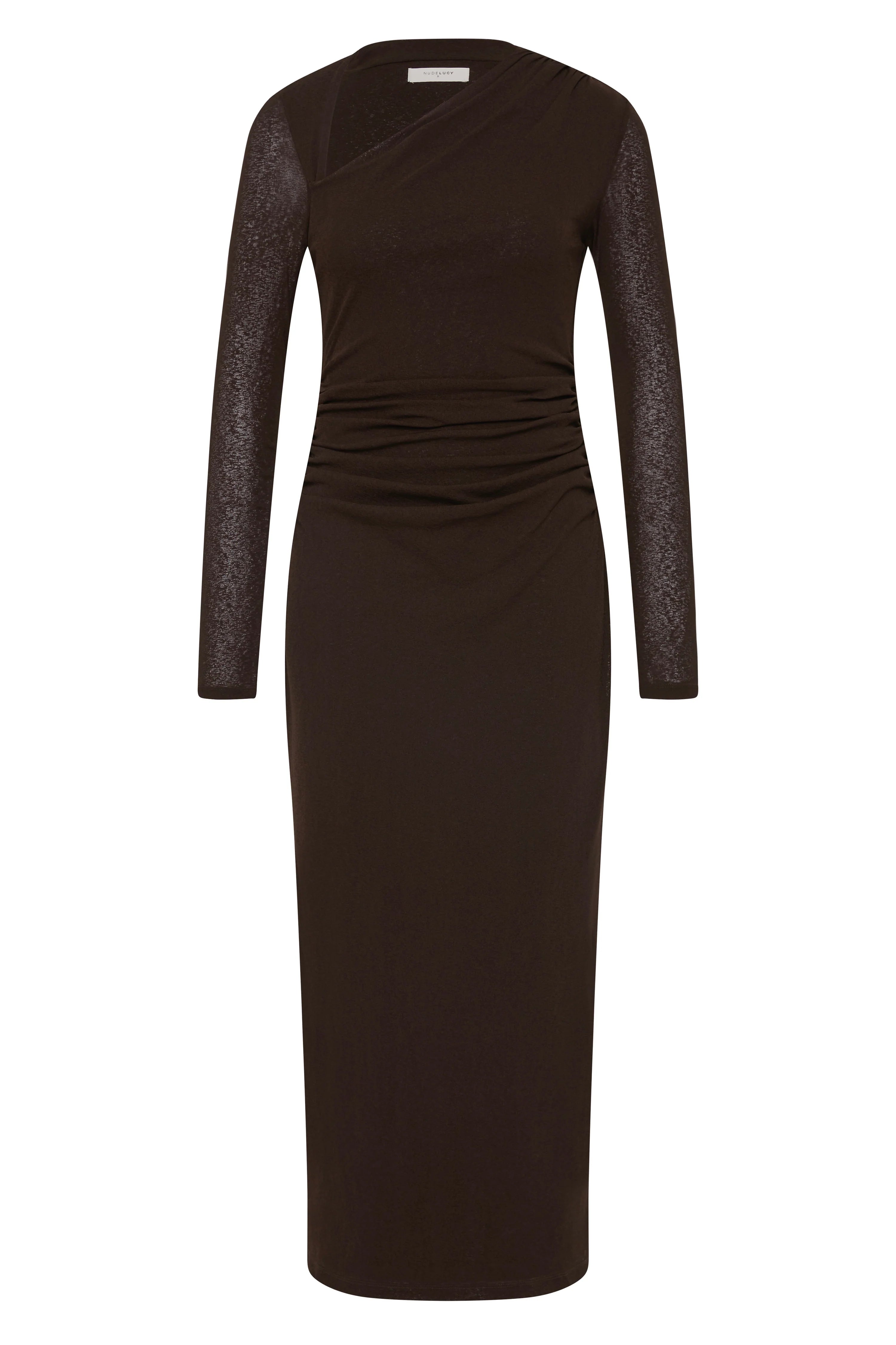 Marti mesh maxi dress, espresso