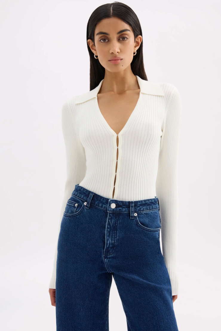 Odette knit top, salt