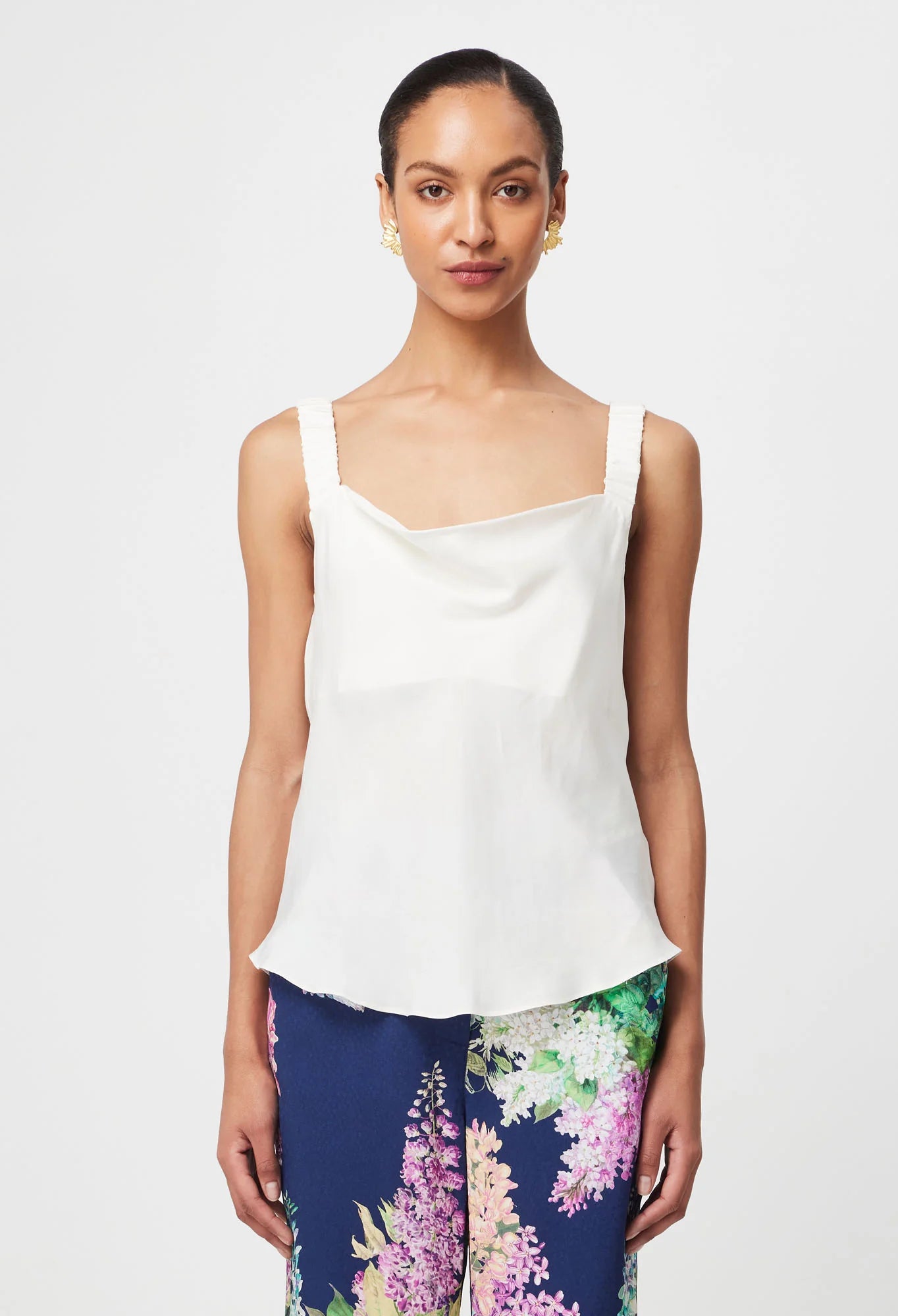 Delray reversible cupro cami, Ivory