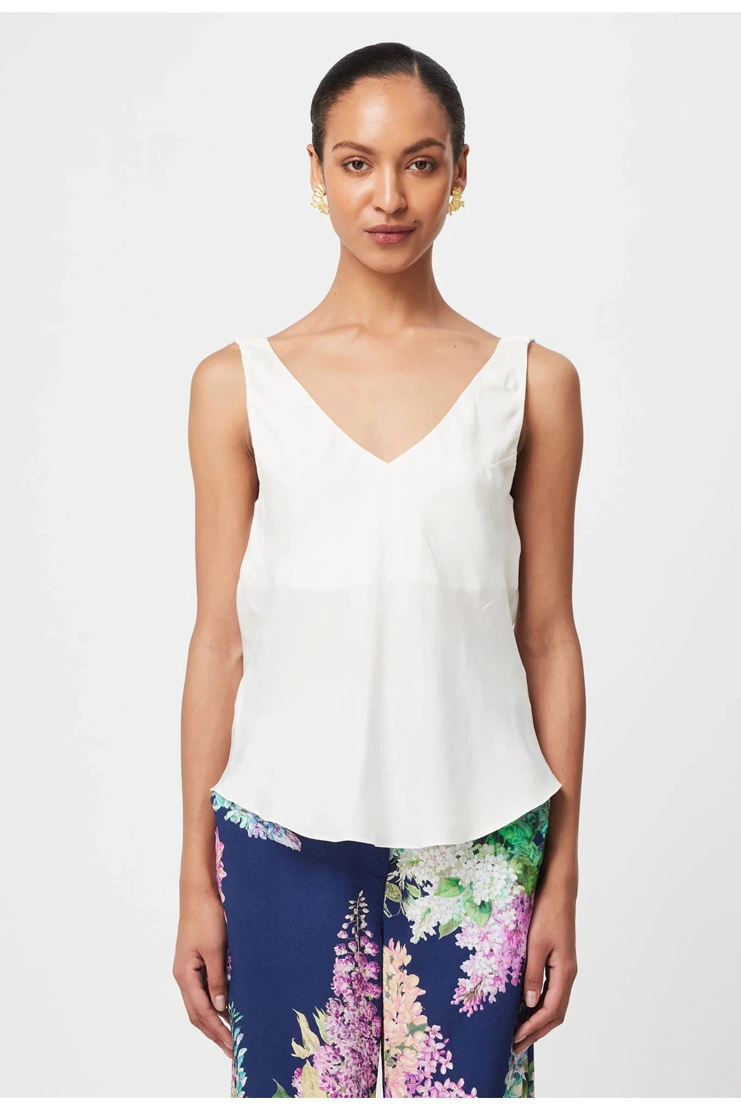 Delray reversible cupro cami, Ivory