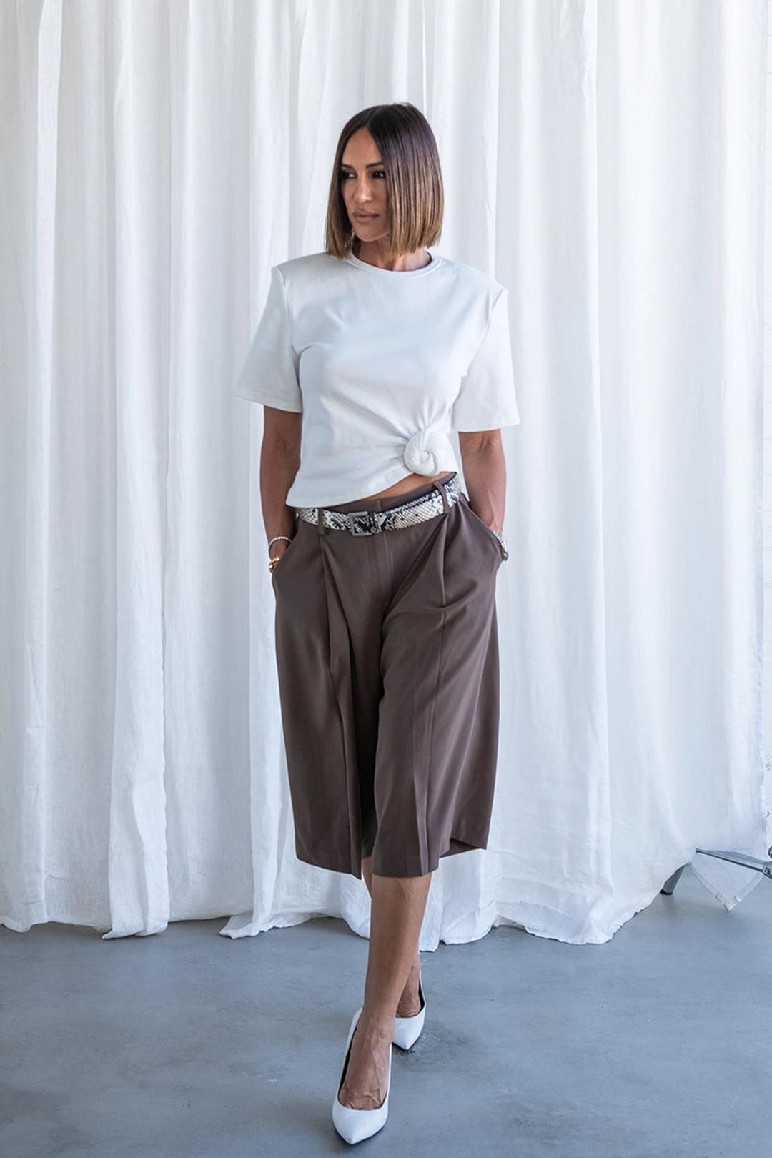 Tied & true top, white