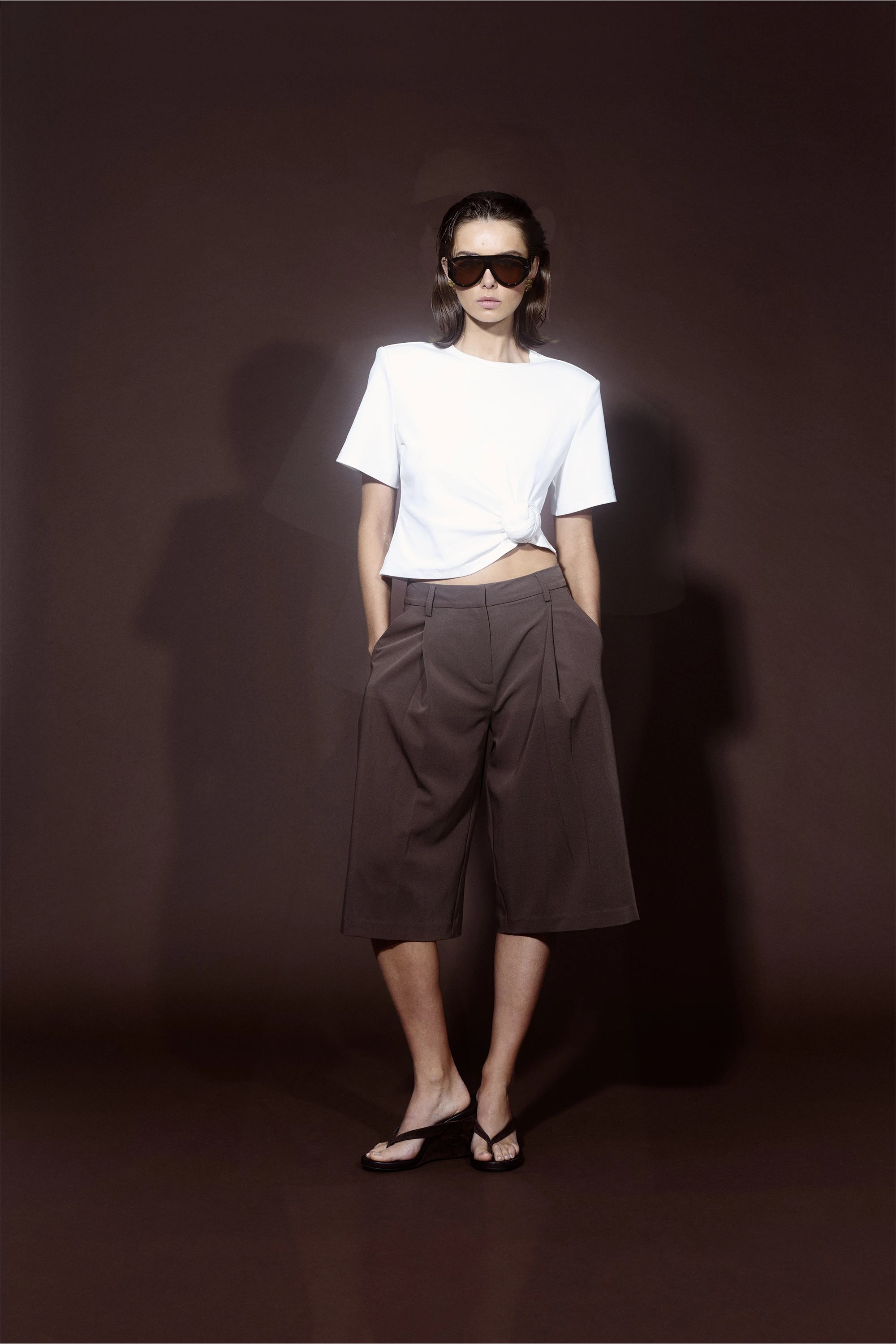 Tied & true top, white