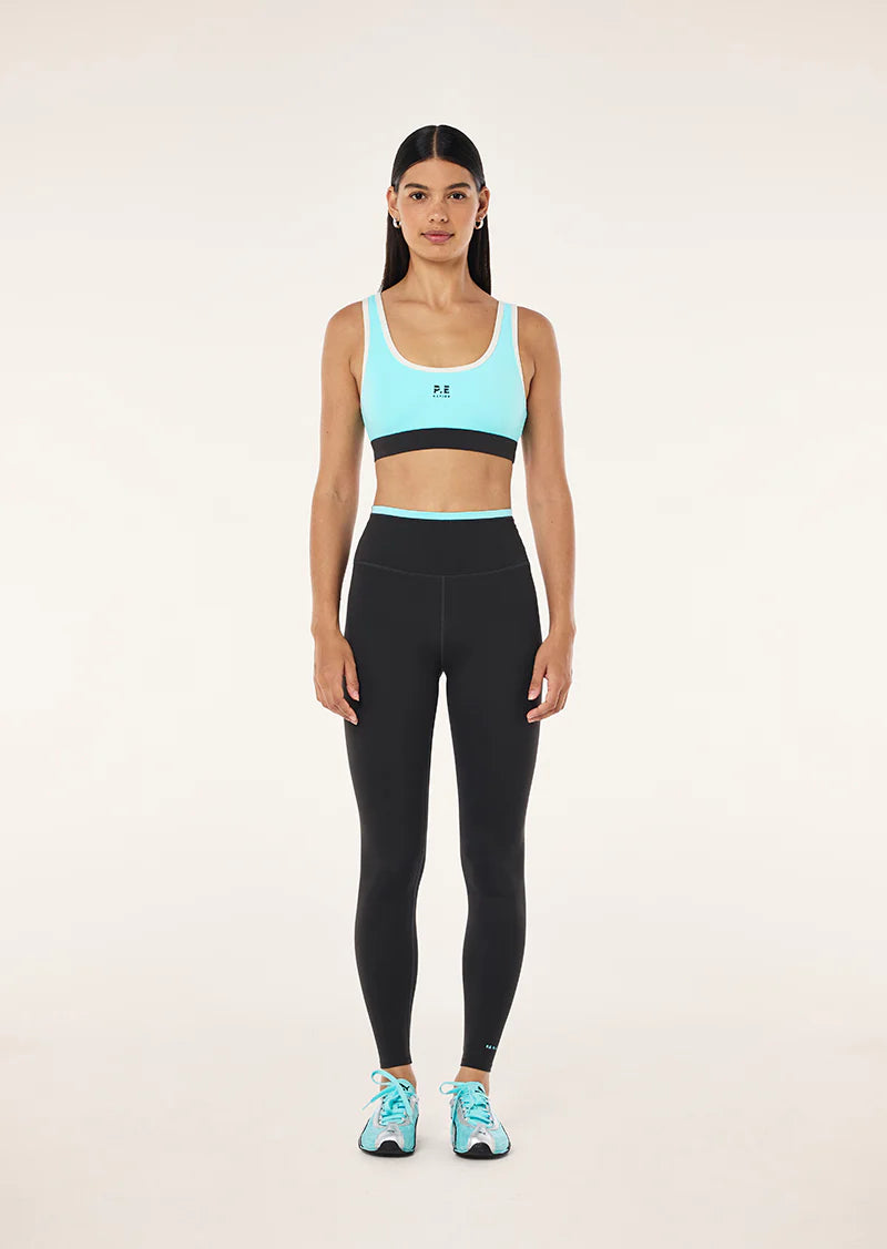 Pursuit sports bra, aqua