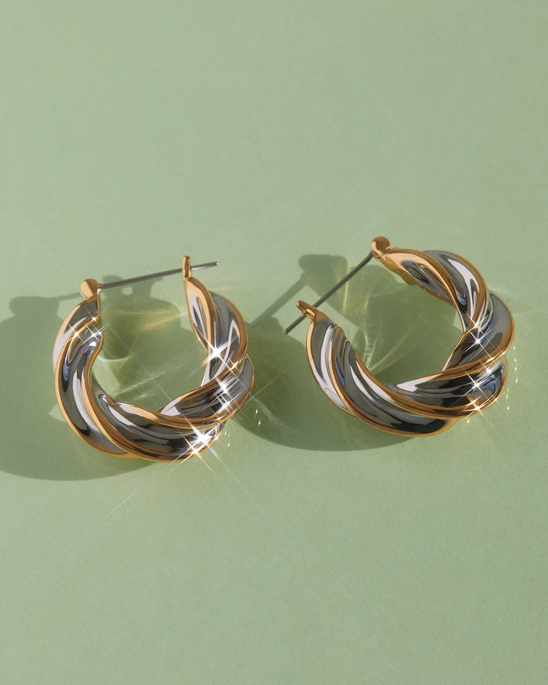 Perry two tone hoops