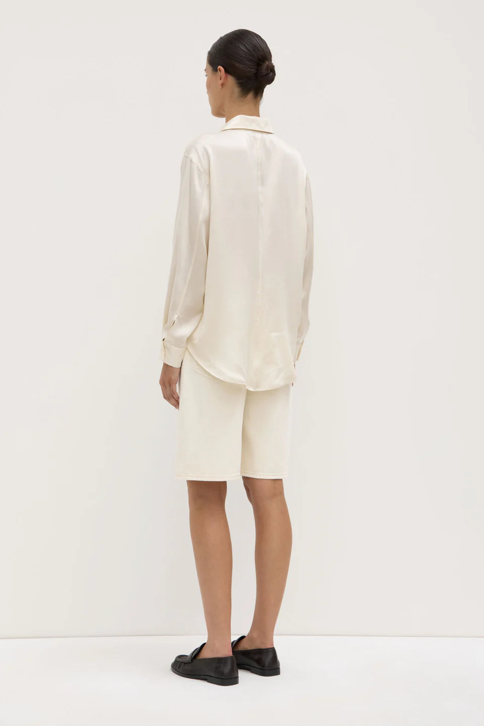 Pippa silk shirt, cream