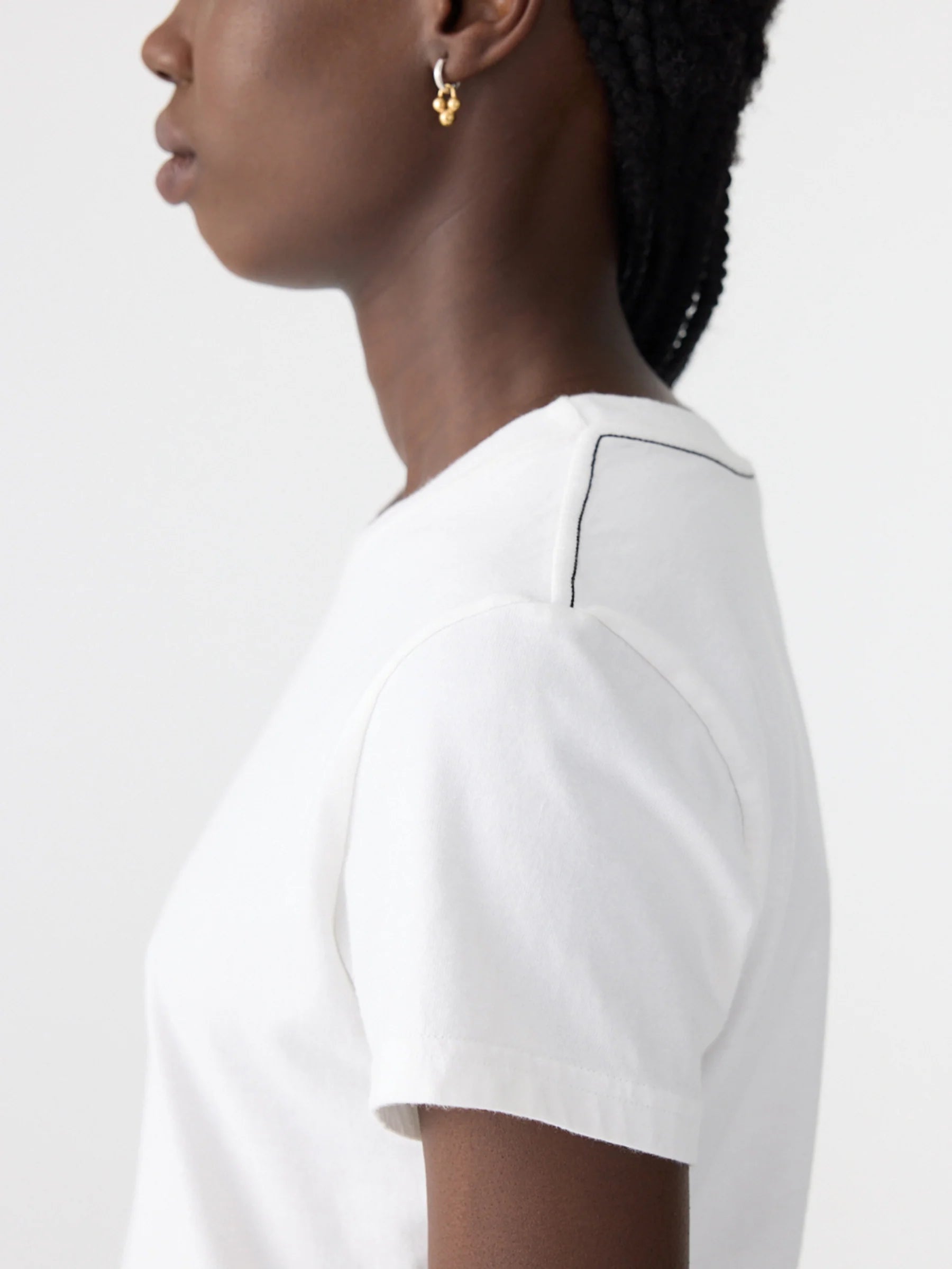 embroidered baby tshirt, white