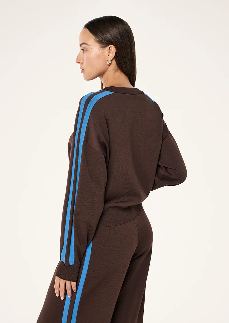 Retreat knit jumper, coffee/marina