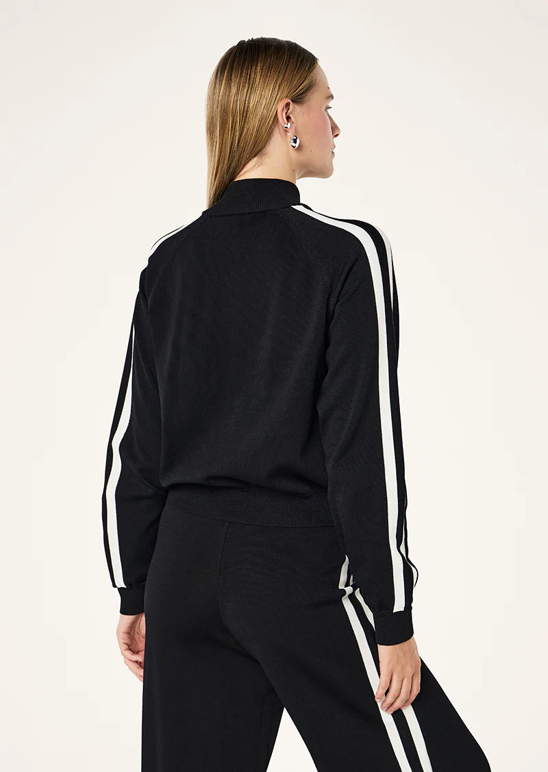 Retreat knit jacket, black/whisper white