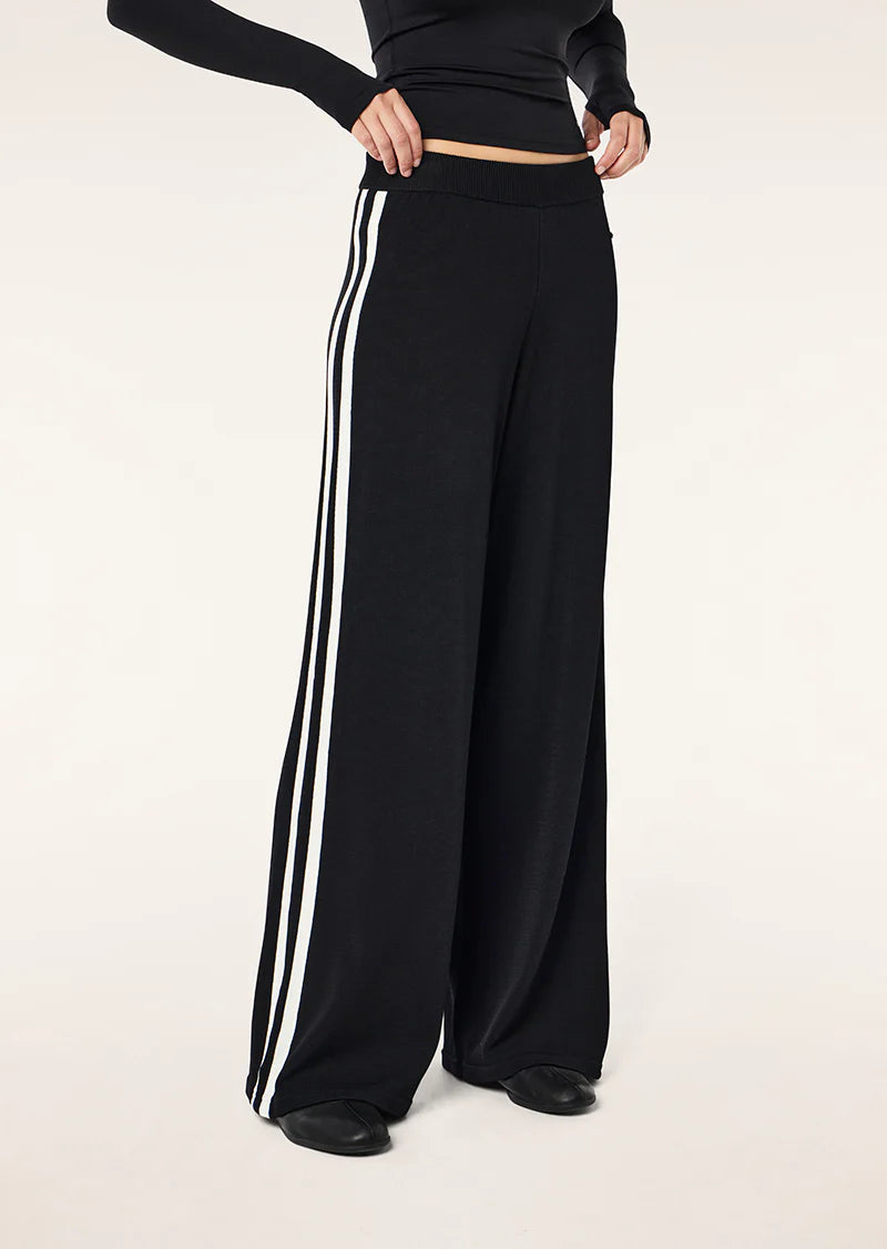 Retreat knit pant, black/whisper white